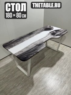 Стол компьютерный с вырезом дизайнерский лофт THETABLE RU 180х80 3.23/2.2