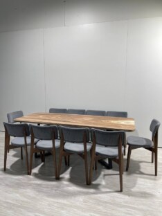Стол кухонный обеденный прямоугольный дизайнерский лофт THETABLE RU 220х90 9.9/1.1