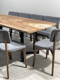 Стол кухонный обеденный прямоугольный дизайнерский лофт THETABLE RU 220х90 9.9/1.1