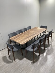 Стол кухонный обеденный прямоугольный дизайнерский лофт THETABLE RU 220х90 9.9/1.1