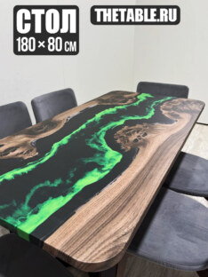 Стол кухонный обеденный прямоугольный дизайнерский лофт THETABLE RU 180х80 4.10/3.1