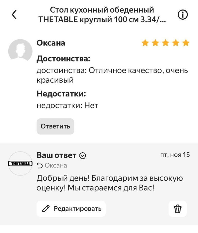 Стол обеденный 120х80 см